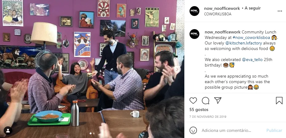 página do facebook da NOW