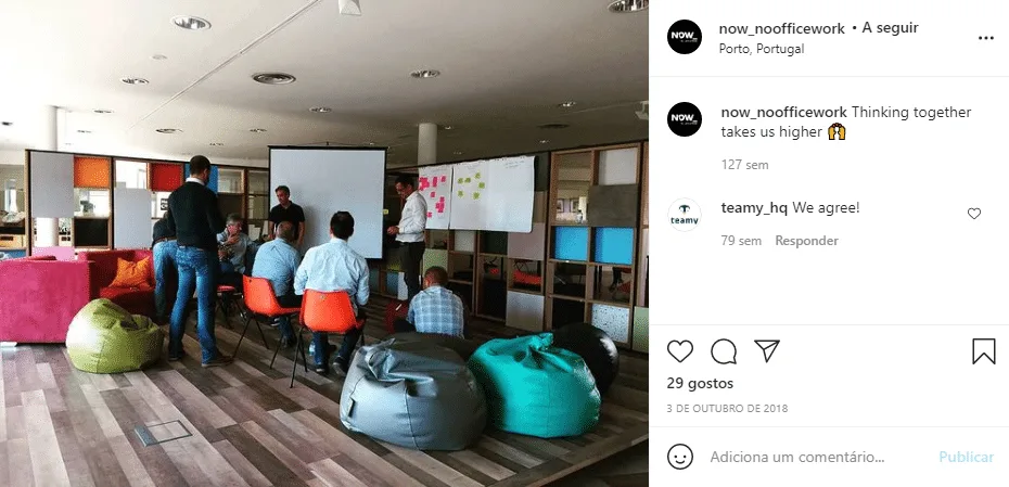 página do facebook da NOW