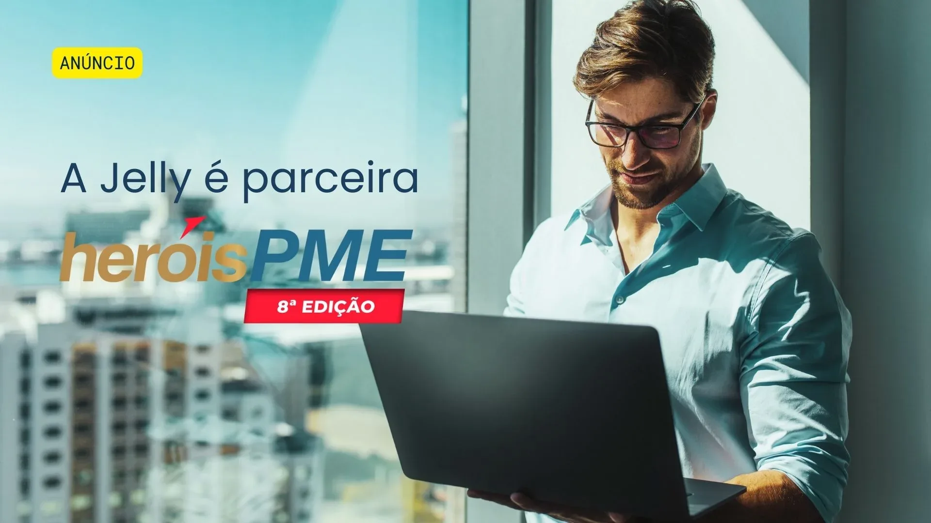 Capa da notícia sobre a Jelly ser parceira da iniciativa Heróis PME