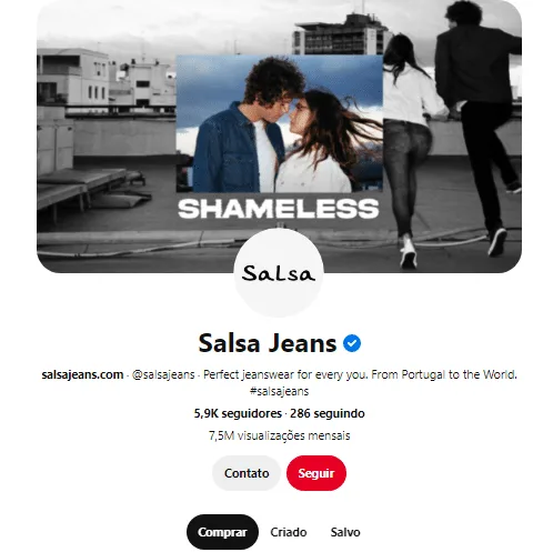 perfil salsa jeans pinterest