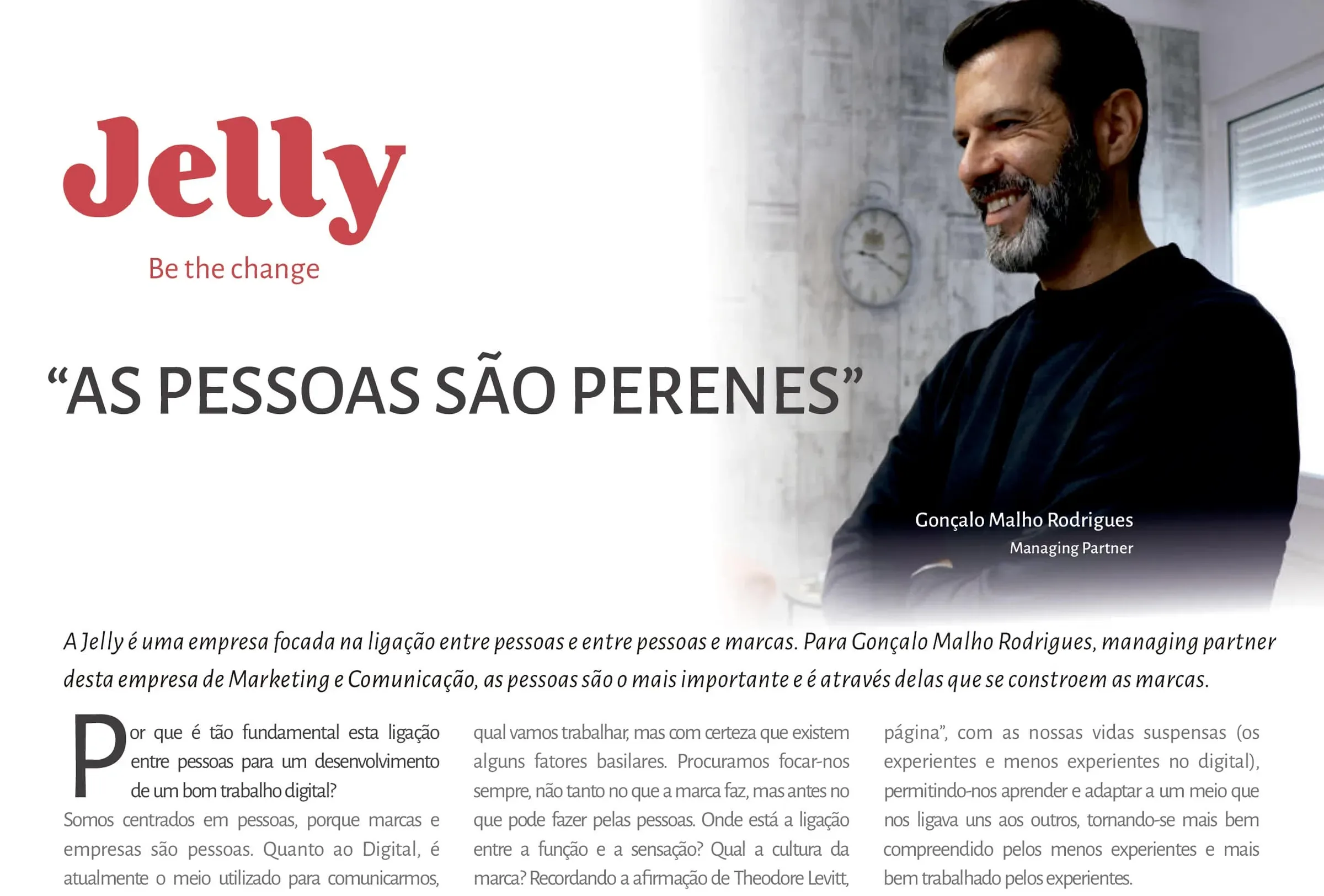 pagina da entrevista com Gonçalo Malho