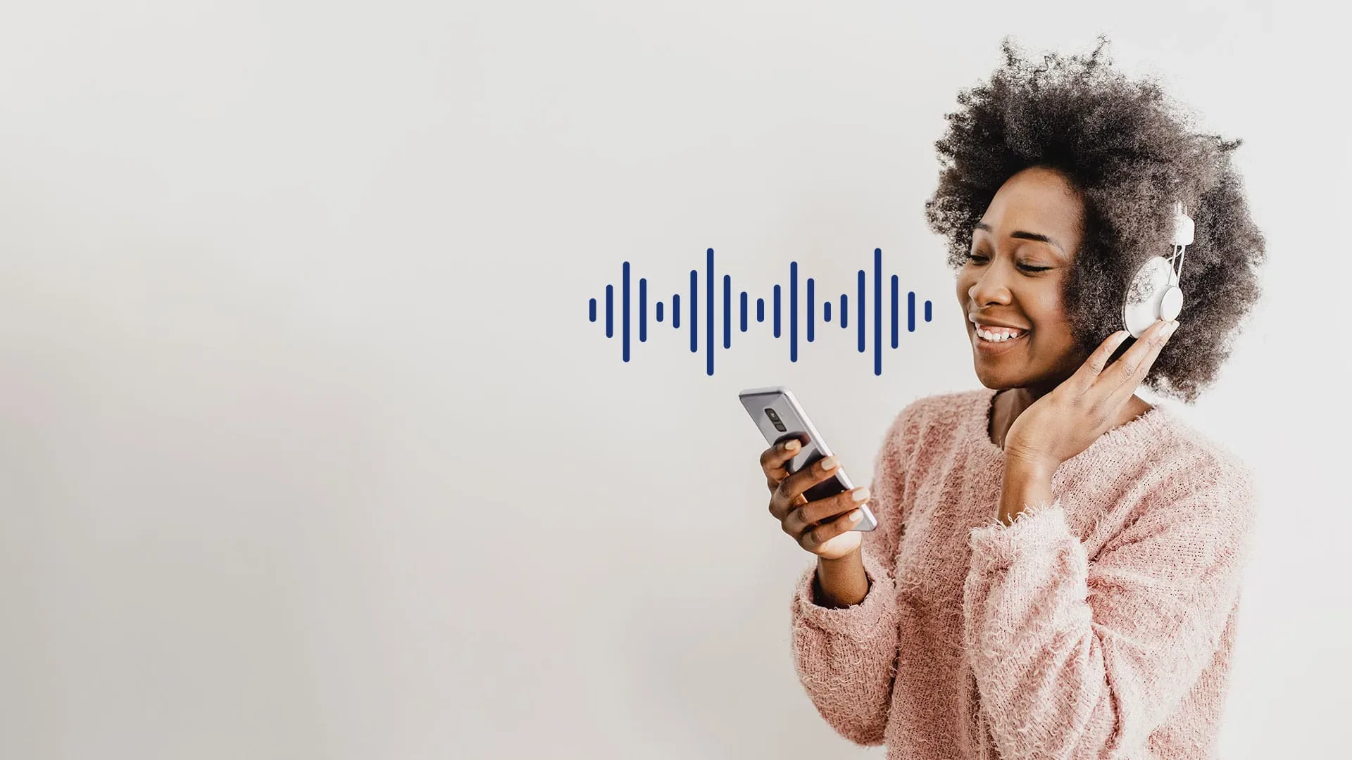 woman with headphones