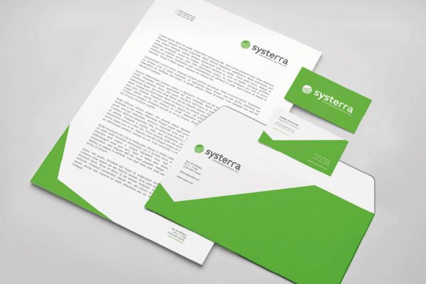 Systerra logo mockup Systerra logo