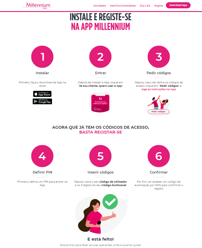 app da banca millenium